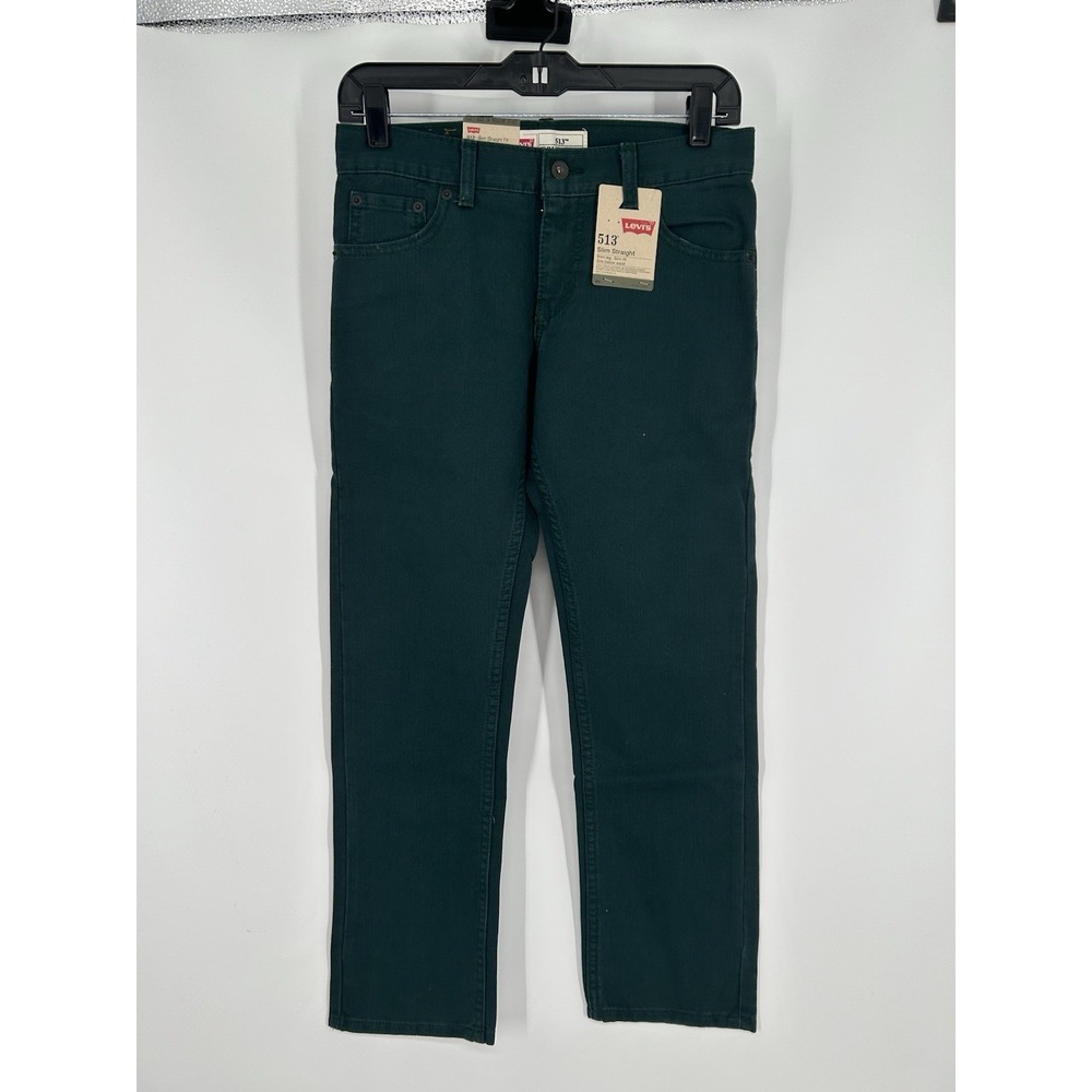 Levis 513 Slim Fit Straight Leg Low Rise Womens Corduroy Pants Size 14 27x27